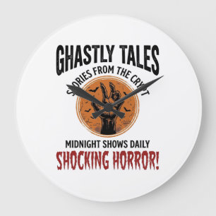 Grande Horloge Ronde Citation Halloween Devenir N'importe Quoi d'Épouva