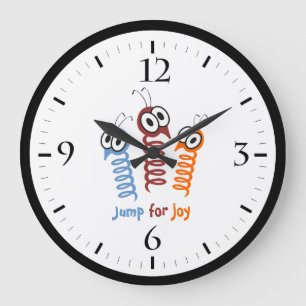 Grande Horloge Ronde Citation mignonne pour sauter de joie drôle
