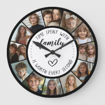 Citation sur le temps passé en famille - Collage p