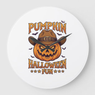 Grande Horloge Ronde Citrouille Halloween Amusement Lanterne Jack Chape