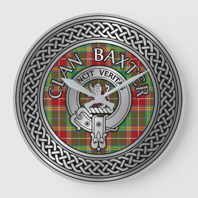Grande Horloge Ronde Clan Baxter Crest & Tartan Knot (Recto)