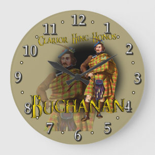 Grande Horloge Ronde Clan écossais Buchanan Tartan