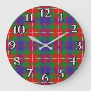 Grande Horloge Ronde Clan Fraser de Lovat Tartan