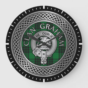 Grande Horloge Ronde Clan Graham Crest & Tartan Knot