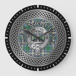 Grande Horloge Ronde Clan MacDowall Crest & Tartan Knot