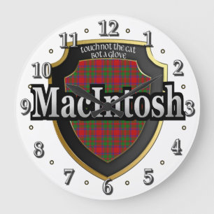 Grande Horloge Ronde Clan MacIntosh Tartan Scottish Dream Clock