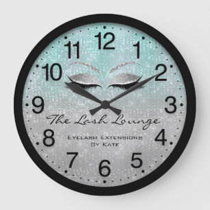 Grande Horloge Ronde Clashes Extension Blue Ombre Grey Logo Argent