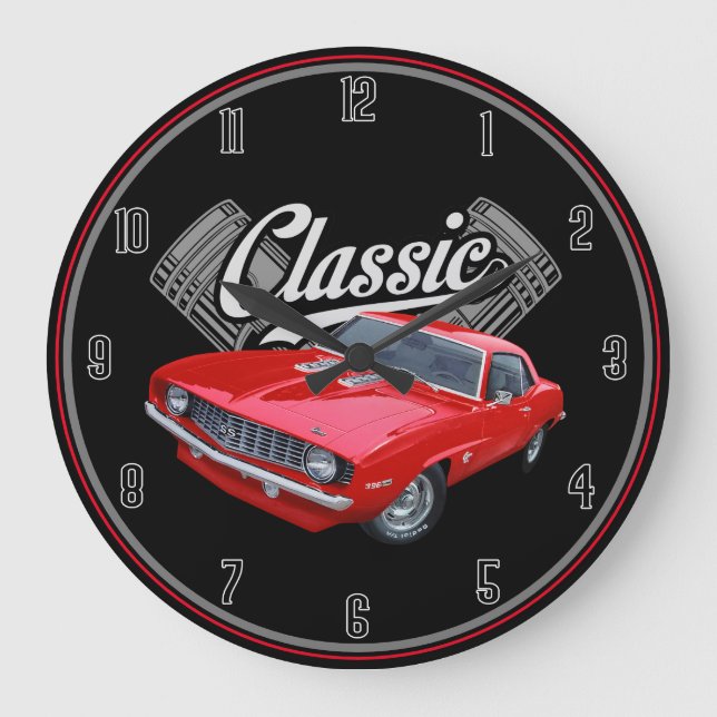 Grande Horloge Ronde Classic Pistons and Camaro (Recto)
