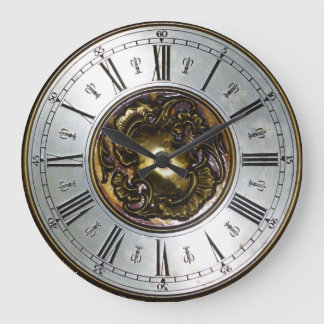Grande Horloge Ronde CLASSIQUE | Image numérique métallique ornementale