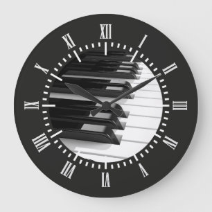 Grande Horloge Ronde Clavier de piano