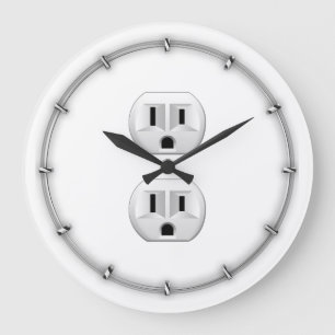 Grande Horloge Ronde Clic électrique de prise pour customiser le déco