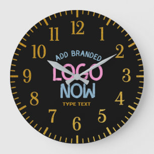 GRANDE HORLOGE RONDE CLIENT SIMPLE CONTEMPORAIN PROPRE NOIR MODE