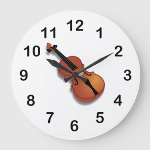 Grande Horloge Ronde Clipart (images graphiques) de violon