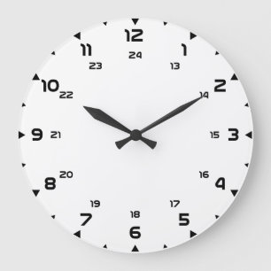 Grande Horloge Ronde Clock 24h modèle create your own clock-face