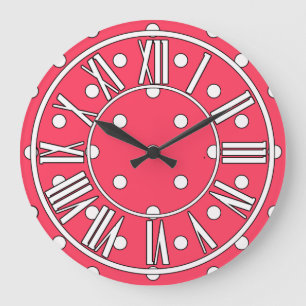 Grande Horloge Ronde Clock avec les Dots