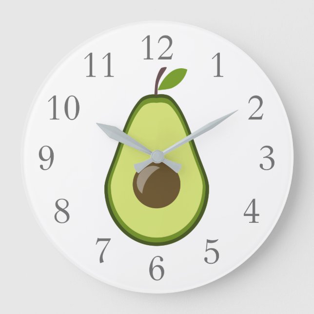 Grande Horloge Ronde Clock Avocado (Recto)
