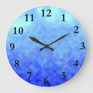 Grande Horloge Ronde Clock Blue Clouds