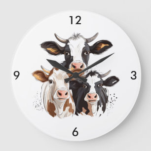 Grande Horloge Ronde Clock Cow