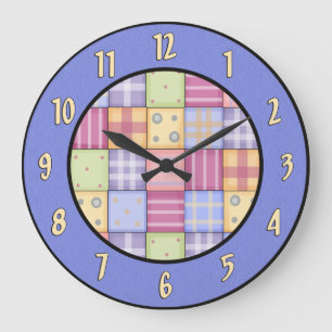 Grande Horloge Ronde Clock de Country Quilt