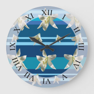 Grande Horloge Ronde Clock de Floral Dream