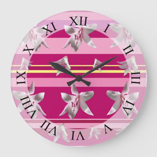 Grande Horloge Ronde Clock de Floral Dream (Recto)
