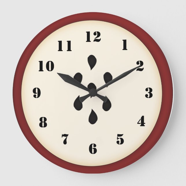 Grande Horloge Ronde Clock de la petite pomme (Recto)