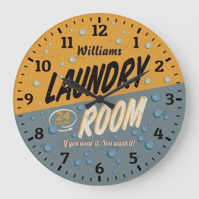 Grande Horloge Ronde Clock de Laundry Room (Recto)