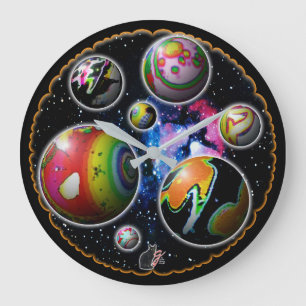 Grande Horloge Ronde Clock de Planetoids