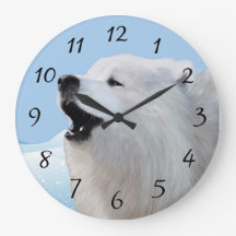 Clock de Samoyed Large Acrylic