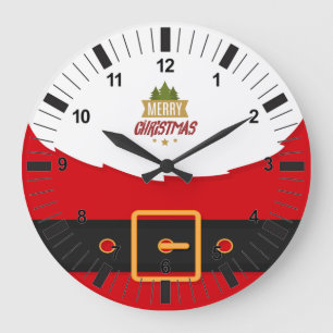 Grande Horloge Ronde Clock de Santa Claus