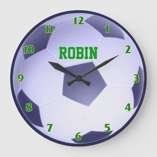Grande Horloge Ronde Clock de Soccer (Recto)