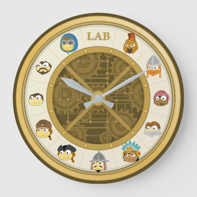 Grande Horloge Ronde Clock de Wall Tangled (Recto)
