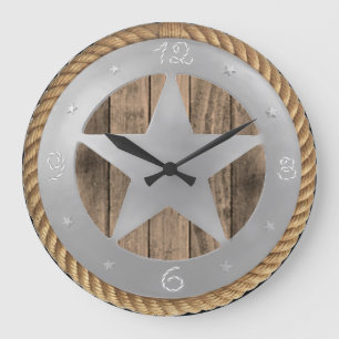 GRANDE HORLOGE RONDE CLOCK DE WESTERN STAR BADGE