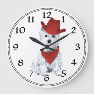Grande Horloge Ronde Clock de White Terrier