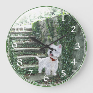 Grande Horloge Ronde Clock de White Terrier