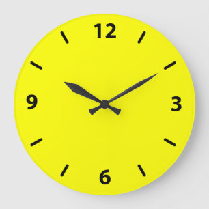 Grande Horloge Ronde Clock de Yellow