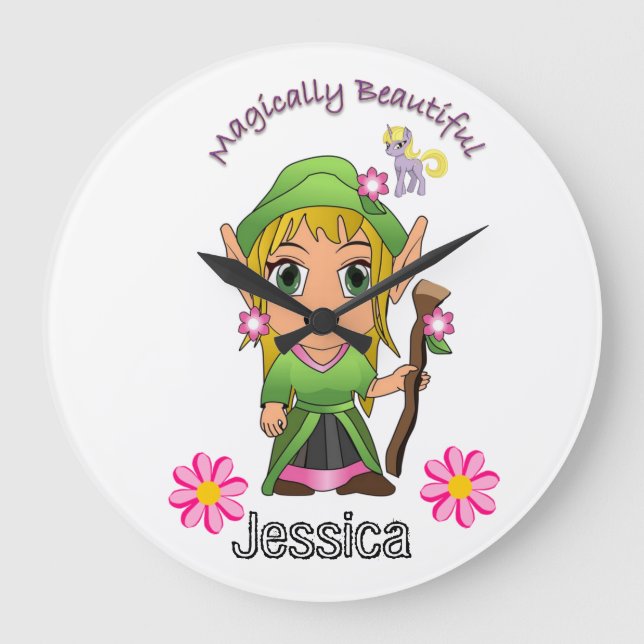 Grande Horloge Ronde Clock Floral (Recto)