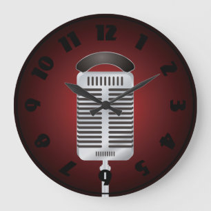 Grande Horloge Ronde Clock microphone singing