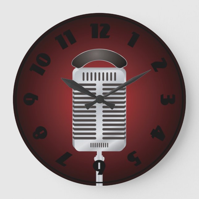 Grande Horloge Ronde Clock microphone singing (Recto)