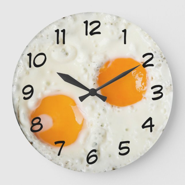 Grande Horloge Ronde Clock Novelty Fried Eggs (Recto)