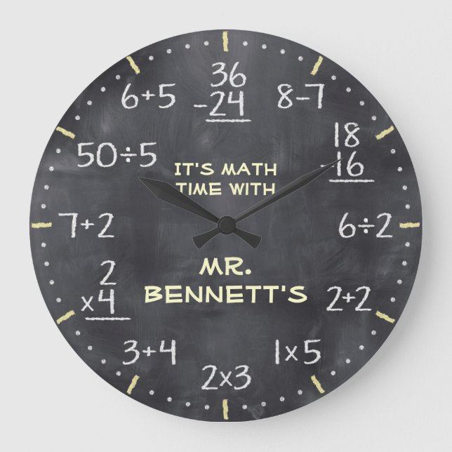 Grande Horloge Ronde Clock personnalisable (Recto)