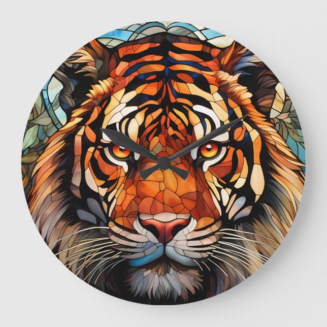Grande Horloge Ronde Clock with Tiger Design (Recto)