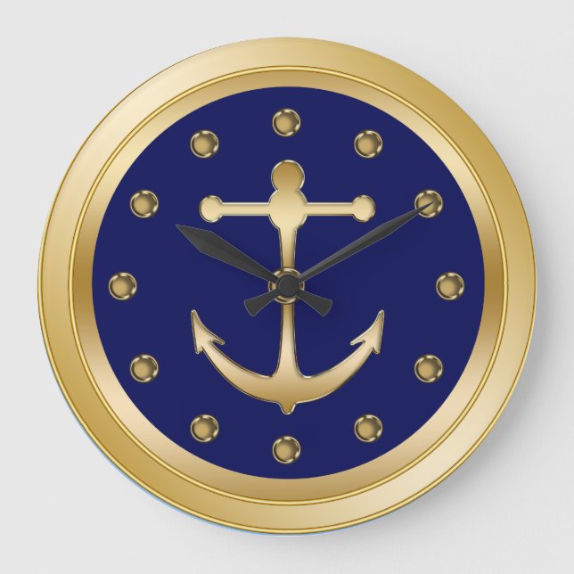 Grande Horloge Ronde Clocks de Nautical Wall (Recto)