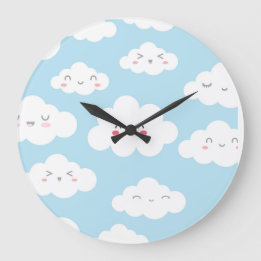Grande Horloge Ronde Cloud Dream Wall Clock