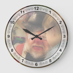 Grande Horloge Ronde Clown - Peinture de visage