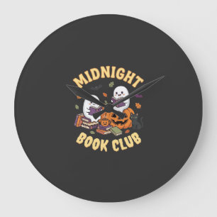 Grande Horloge Ronde Club de lecture de fantômes de livre d'Halloween C