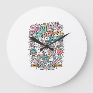 Grande Horloge Ronde Club de professeurs magiques licorne Kawaii Market