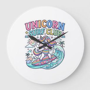 Grande Horloge Ronde Club de surf Licorne