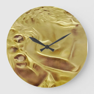 Grande Horloge Ronde CobaltMoonDesign, or de conception de Lalique,