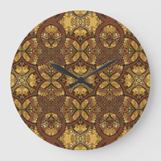 Grande Horloge Ronde Cochons et engrenages en laiton vapeur